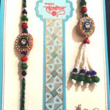 BLUE GREEN PAIR RAKHI