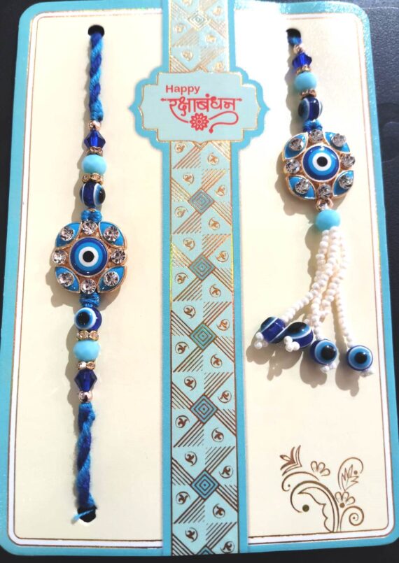 BLUE EVIL EYE PAIR RAKHI