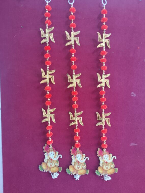Swastik Ganesh Red Hanging
